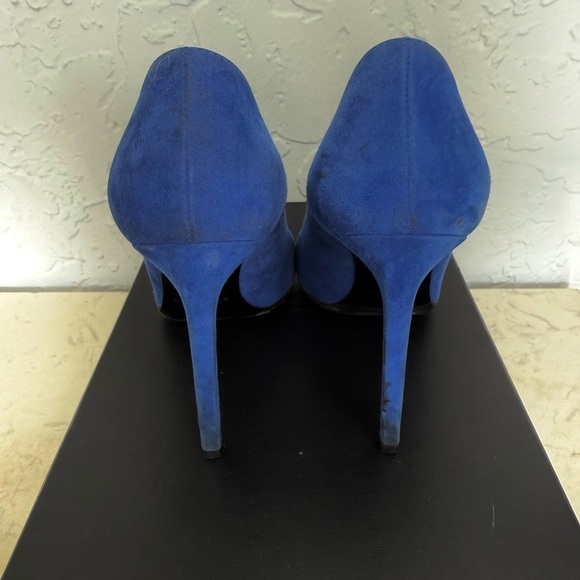 Yves Saint Laurent Blue Majorelle Paris Pump Size 37 - Picture 7 of 13